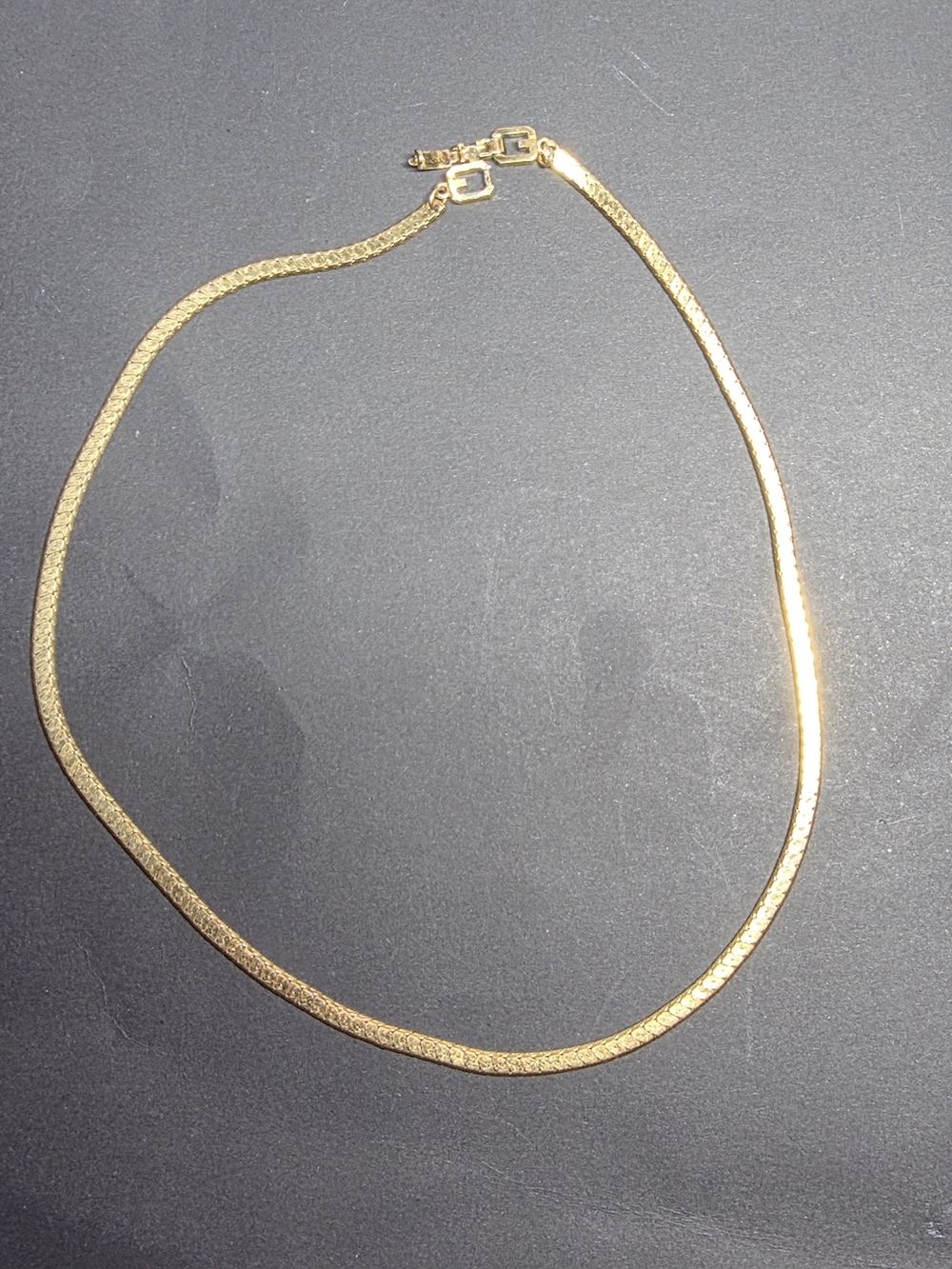 Givenchy Elegant Gold-Tone Herringbone Necklace